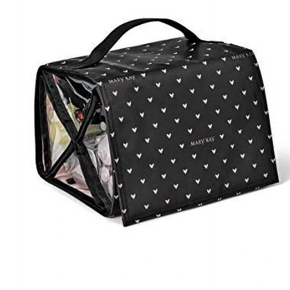 Mary Kay Travel Roll-Up Cosmetic Make Up Bag Toiletries Organizer Hanger Hearts